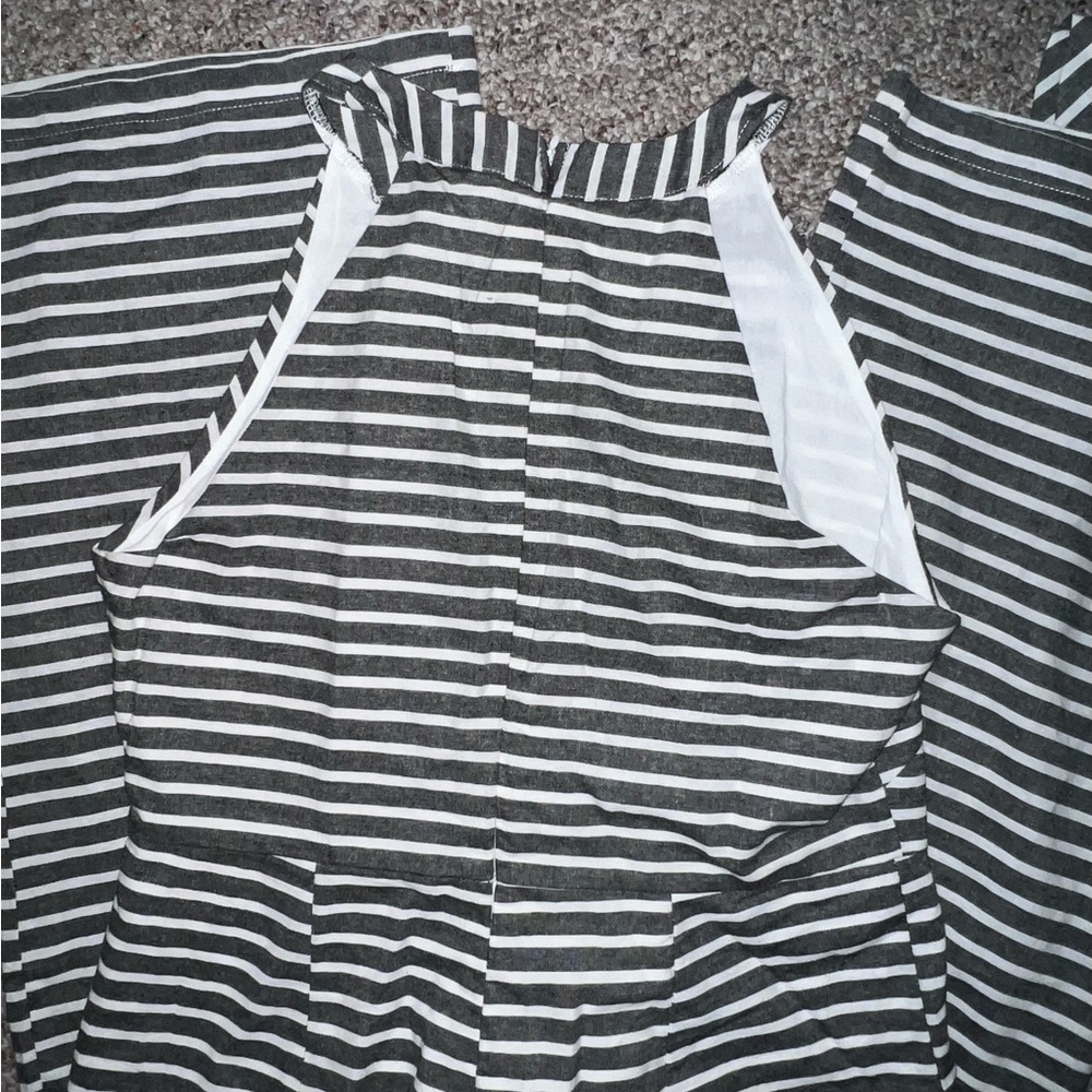 Striped one piece jumper w/belt​